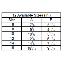 12 Butterfly Damper for #16 Diffuser