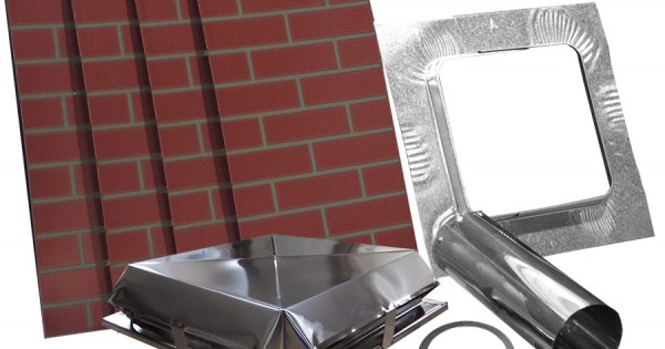 Air Jet Chimney Housing Kit 17x17x48 Brick White 