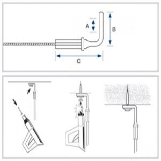 1/4" 90 Degree Eyelet Cable Standard Hanger No. 2 (10 per bag)