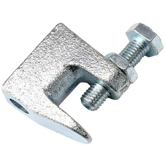 3/8 Small Mouth Beam Clamp w/ Lock Nut Electro-Galvanized (EA)