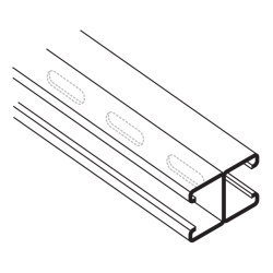 Strut 3-1/4 x 1-5/8 Back-to-Back, Oval Slot, 12ga Pre-Galv