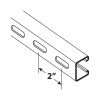 Strut 1-5/8 x 1-5/8 x 20ft, Oval Slot, 12ga Pre-Galv