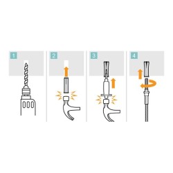 3/8" Stud Cable with HangPro No. 2 (10 per bag)