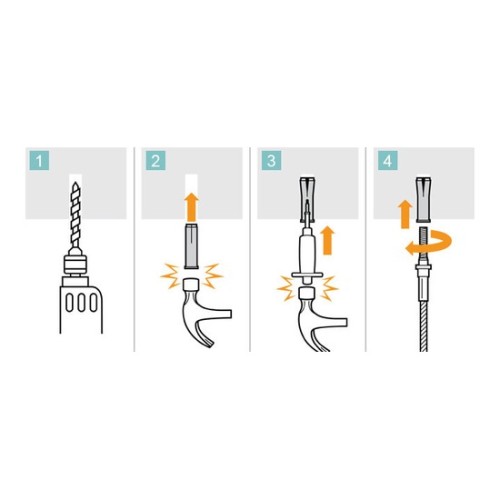 3/8" Stud Cable with HangPro No. 2 (10 per bag)