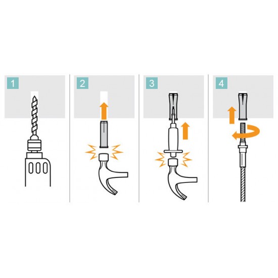 3/8" Stud Cable Express Hanger No. 2 (10 per bag)