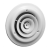 16 Steel Round Diffuser - Bright White