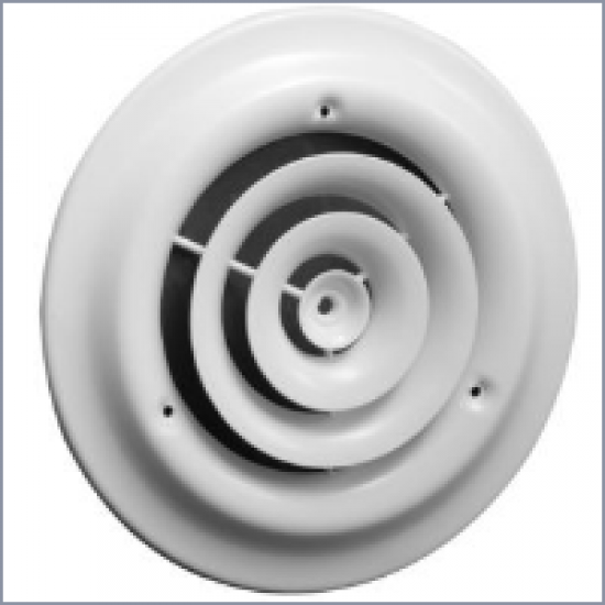 16 Steel Round Diffuser - Bright White