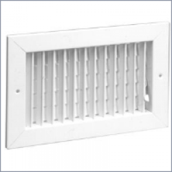 821 Steel Register Vertical Fins, MS damper